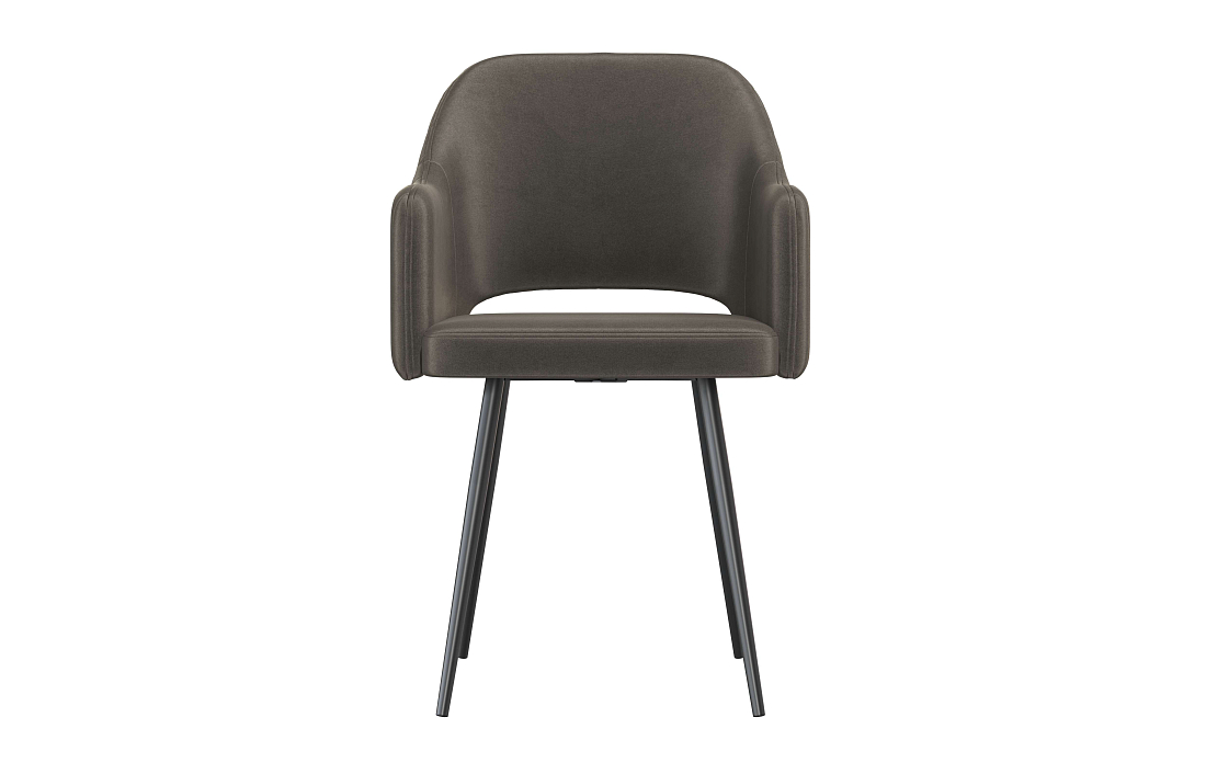 Стул Берта Т велюр конфетти стоун/Цвет металл черный